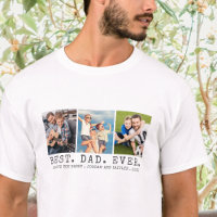 Modern BEST DAD EVER 3 Photos Personalised