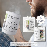 Modern BEST DAD EVER 4 Photos Custom Coffee Mug<br><div class="desc">Modern BEST DAD EVER 4 Photos Custom Coffee Mug. Create a personalised, custom coffee mug for a father featuring 4 pictures, your custom title and/or message in your choice of font styles and colours. The sample is shown with the title BEST. DAD. EVER. in charcoal grey classic typography with a...</div>