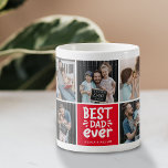 Modern 'Best Dad Ever' 9 Photo Keepsake  Coffee Mug<br><div class="desc">Create a very special photo collage keespake mug for the Best Dad Ever! Using the template, simply add 9 (nine) of your favourite pictures and customoize the name. The coloured block can be changed to any colour by clicking on 'customise further'. This would make a great gift for Father's Day,...</div>