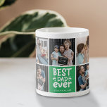 Modern 'Best Dad Ever' 9 Photo Keepsake  Coffee Mug<br><div class="desc">Create a very special photo collage keespake mug for the Best Dad Ever! Using the template, simply add 9 (nine) of your favourite pictures and customoize the name. The coloured block can be changed to any colour by clicking on 'customise further'. This would make a great gift for Father's Day,...</div>
