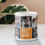 Modern 'Best Dad Ever' 9 Photo Keepsake  Coffee Mug<br><div class="desc">Create a very special photo collage keespake mug for the Best Dad Ever! Using the template, simply add 9 (nine) of your favourite pictures and customoize the name. The coloured block can be changed to any colour by clicking on 'customise further'. This would make a great gift for Father's Day,...</div>
