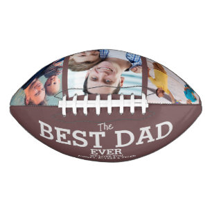 Modern Best Dad Ever Father`s Day 3 Photo Collage Football