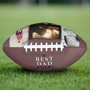 Modern Best Dad Ever Father`s Day 3 Photo Collage  Football