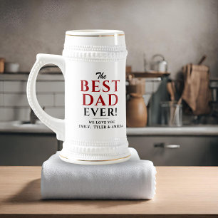 Modern Best Dad Ever Father`s Day Beer Stein