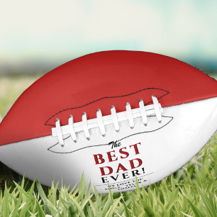 Modern Best Dad Ever Father`s Day Football