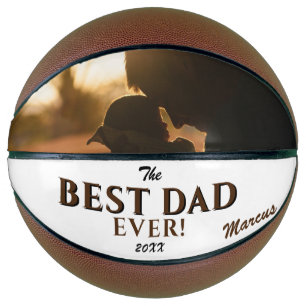 Modern Best Dad Ever Father`s Day Keepsake Photo Basketball