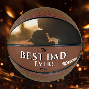 Modern Best Dad Ever Father`s Day Keepsake Photo Basketball