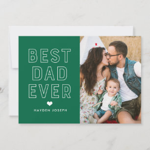 Modern Best Dad Ever Father's Day Photo Card