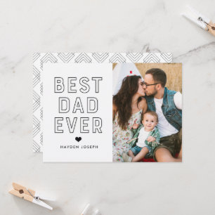 Modern Best Dad Ever Father's Day Photo Card