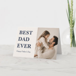 Modern Best Dad Ever Photo Card