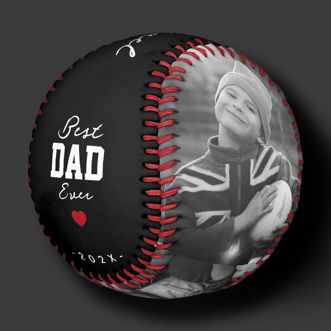 Modern Best Dad Ever Photo Father's Day from Son Baseball (Creator Uploaded)