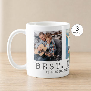 Modern BEST DAD EVER Photo Personalised Coffee Mug