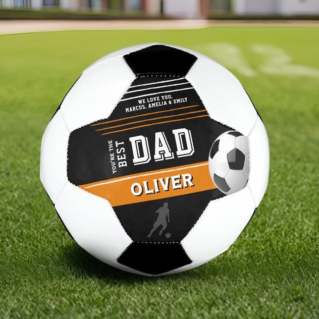 Modern Best Dad Father Keepsake Football  Soccer Ball (Creator Uploaded)