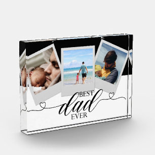 Modern Best Dad Personalised Custom Fathers Day Photo Block