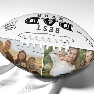 Modern Best Dad Typography Father`s Day 2 Photo Football