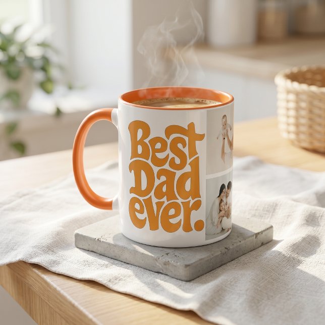 Modern Best Dog Dad Photo Mug (Creator Uploaded)