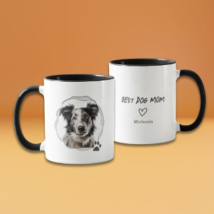 Modern Best Dog Mum Photo Coffee Mug
