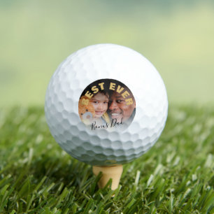 Modern Best Ever Bonus Dad Photo Golf Balls