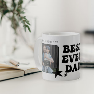 Modern Best Ever Dad   Photo Collage Coffee Mug
