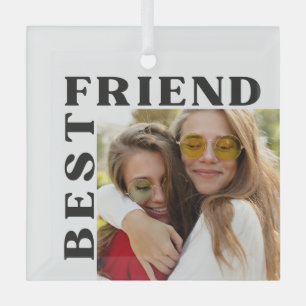 Modern Best Friend photo Christmas Ornament