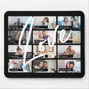 Modern best friends 12 custom photo collage love mouse pad