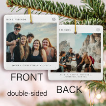 Modern best friends 2 photo keepsake holiday