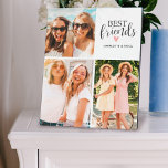 Modern Best Friends Besties Photo Collage Plaque<br><div class="desc">A best friends photo plaque with room for 3 photos. Personalise it with photos of your besties. Designed for you by Blackberry Boulevard.</div>