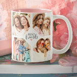 Modern Best Friends Bff Script Photo Collage Two-Tone Coffee Mug<br><div class="desc">A best friends photo collage mug with room for 8 photos. Personalise it with your favourite photos of your friends. Designed for you by Blackberry Boulevard.</div>