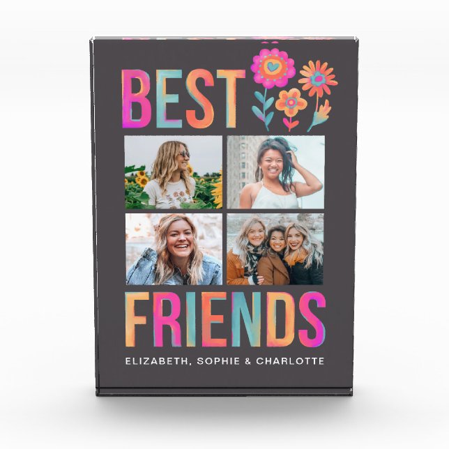 Modern Best Friends Collage Photo Block (Front)