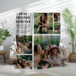 Modern Best Friends Forever | 6 Photo Fleece Blanket<br><div class="desc">Searching for a heartfelt gift that your bestie will treasure forever? Look no further! Introducing our customisable Best Friends Blanket, the perfect gift from the heart. This isn't just a blanket, it's a keepsake, a warm and cosy reminder of shared moments and deep-seated friendship. Six slots for your favourite photos...</div>
