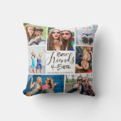 Modern BEST FRIENDS FOREVER 7 Photo Collage Cushion (Front)
