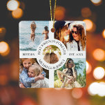 Modern Best Friends Forever Photo Collage | Bestie Ceramic Ornament<br><div class="desc">A great gift for your bestie whether it be for her birthday, christmas or just because... This modern photo collage ornament is affordable and cute. It consists of 5 of your favourite photographs, the words 'BEST FRIENDS FOREVER' and your names. It also includes the word 'Besties' and the year your...</div>