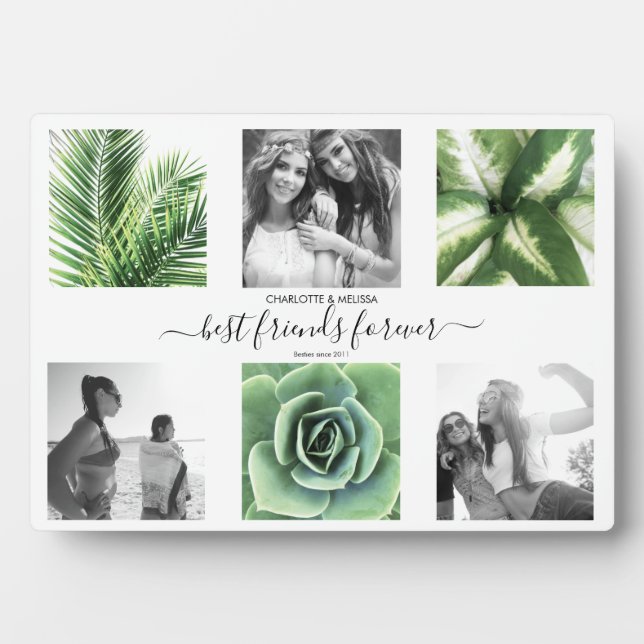Modern best friends forever photography collage pl plaque (Front)