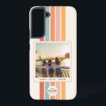 Modern Best Friends Forever Retro Custom Photo Samsung Galaxy Case<br><div class="desc">Custom Photo Retro Stripes Pattern Best Friends BFFs Cute Modern Besties Gifts!</div>