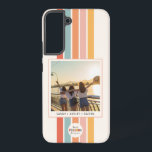 Modern Best Friends Forever Retro Custom Photo Samsung Galaxy Case<br><div class="desc">Custom Photo Retro Stripes Pattern Best Friends BFFs Cute Modern Besties Gifts!</div>