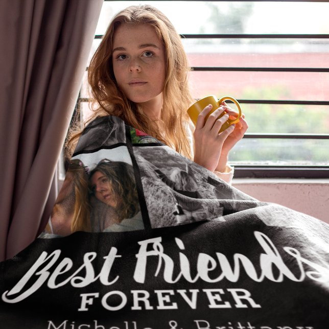 Modern Best Friends Photo Fleece Blanket (Creator Uploaded)