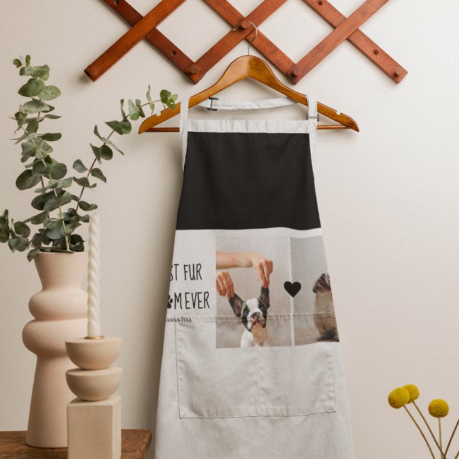 Modern Best Fur Mum Ever | Dog Photo Apron (Creator Uploaded)