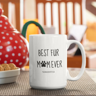 Modern Best Fur Mum Ever   Dog Photo Coffee Mug