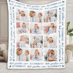 Modern Best GRANDMA Ever Custom 12 Photo Collage Fleece Blanket<br><div class="desc">Introducing the perfect gift for the "Best Grandma Ever" - an elegant and modern fleece blanket featuring a photo collage of up to 12 of her favourite pictures! This stylish and unique gift is perfect for Mother's Day, your grandmas birthday, grandparents day, or just to show her some appreciation for...</div>