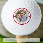 Modern BEST GRANDPA BY PAR Red Photo Golf Balls<br><div class="desc">For the special golf-enthusiast grandfather, create a unique photo golf ball with the editable red title BEST GRANDPA BY PAR. PHOTO TIP: For fastest/best results, choose a photo with the subject in the middle and/or pre-crop it to a square shape BEFORE uploading. Contact the designer via Zazzle Chat or makeitaboutyoustore@gmail.com...</div>