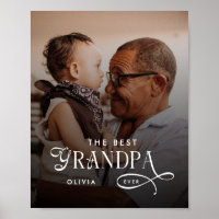 Modern Best GrandPa Ever Photo Personalized