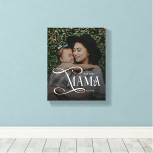 Modern Best Mama Ever Photo Mothers Day Gifts Canvas Print