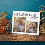 Modern Best Mom Ever Photo Heart Mothers Day Gifts Plaque<br><div class="desc">Celebrate the woman whose love feels like home. This Best Mom Ever Heart Photo Plaque turns two of your most treasured memories into a beautiful daily reminder of how deeply she’s loved. Designed with a modern minimalist layout, elegant typography, and a soft heart detail, it captures the story of all...</div>