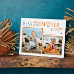 Modern Best Mom Ever Photo Heart Mothers Day Gifts Plaque<br><div class="desc">Celebrate the woman whose love feels like home. This Best Mom Ever Heart Photo Plaque turns two of your most treasured memories into a beautiful daily reminder of how deeply she’s loved. Designed with a modern minimalist layout, elegant typography, and a soft heart detail, it captures the story of all...</div>