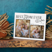 Modern Best Mom Ever Photo Heart Mothers Day Gifts