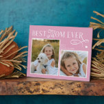 Modern Best Mom Ever Photo Heart Mothers Day Gifts Plaque<br><div class="desc">Celebrate the woman whose love feels like home. This Best Mom Ever Heart Photo Plaque turns two of your most treasured memories into a beautiful daily reminder of how deeply she’s loved. Designed with a modern minimalist layout, elegant typography, and a soft heart detail, it captures the story of all...</div>