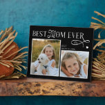 Modern Best Mom Ever Photo Heart Mothers Day Gifts Plaque<br><div class="desc">Celebrate the woman whose love feels like home. This Best Mom Ever Heart Photo Plaque turns two of your most treasured memories into a beautiful daily reminder of how deeply she’s loved. Designed with a modern minimalist layout, elegant typography, and a soft heart detail, it captures the story of all...</div>