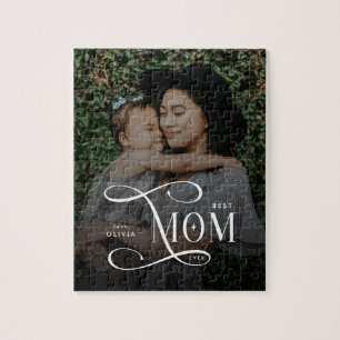 Modern Best Mom Ever Photo Mothers Day Gifts Jigsaw Puzzle