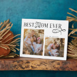 Modern Best Mom Ever Photo Mothers Day Gifts Plaque<br><div class="desc">Celebrate the woman whose love feels like home. This Best Mom Ever Heart Photo Plaque turns two of your most treasured memories into a beautiful daily reminder of how deeply she’s loved. Designed with a modern minimalist layout, elegant typography, and a soft heart detail, it captures the story of all...</div>