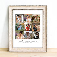 Modern Best Mom Ever Script | 9 Photo Grid Collage